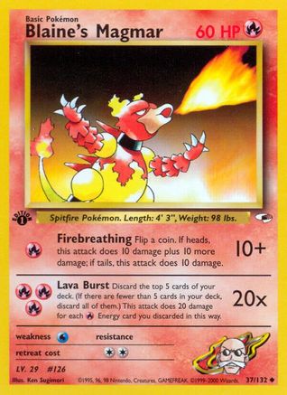Blaine's Magmar (37/132) [Gym Heroes 1st Edition]-1