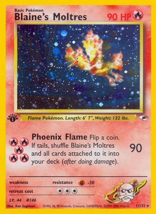 Blaine's Moltres (1/132) [Gym Heroes 1st Edition]-1
