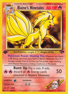Blaine's Ninetales (21/132) [Gym Challenge 1st Edition]-1