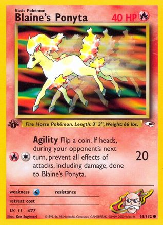 Blaine's Ponyta (63/132) [Gym Heroes 1st Edition]-1