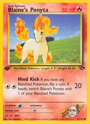 Blaine's Ponyta (64/132) [Gym Challenge 1st Edition]-1