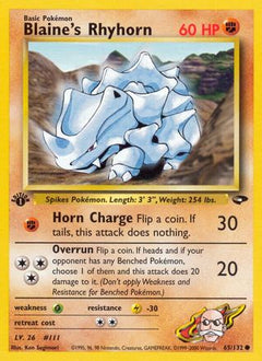 Blaine's Rhyhorn (65/132) [Gym Challenge Unlimited]-1