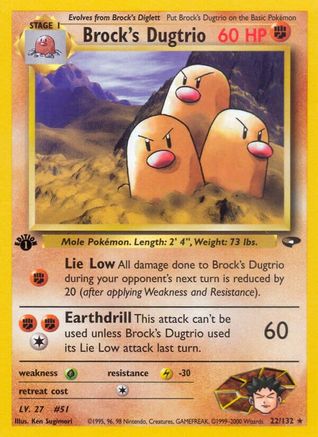 Brock's Dugtrio (22/132) [Gym Challenge Unlimited]-1