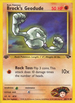 Brock's Geodude (68/132) [Gym Challenge 1st Edition]-1