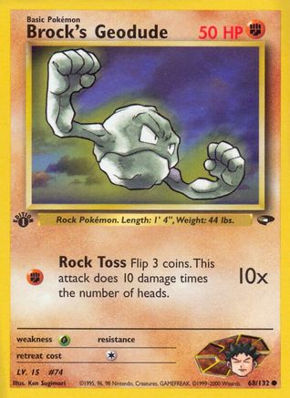 Brock's Geodude (68/132) [Gym Challenge Unlimited]-1