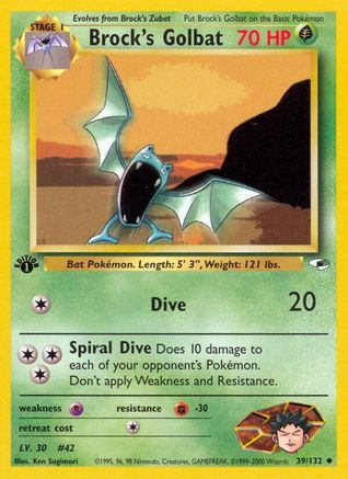 Brock's Golbat (39/132) [Gym Heroes 1st Edition]-1