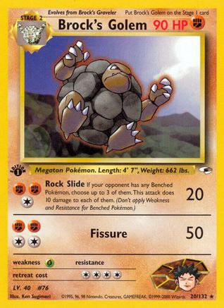 Brock's Golem (20/132) [Gym Heroes 1st Edition]-1