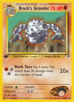 Brock's Graveler (40/132) [Gym Heroes 1st Edition]-1
