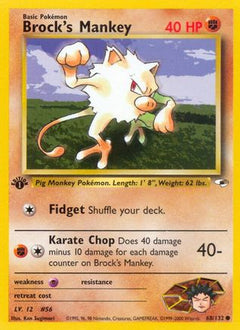 Brock's Mankey (68/132) [Gym Heroes 1st Edition]-1
