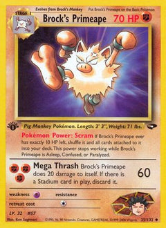 Brock's Primeape (35/132) [Gym Challenge 1st Edition]-1