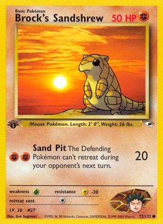 Brock's Sandshrew (72/132) [Gym Heroes 1st Edition]-1