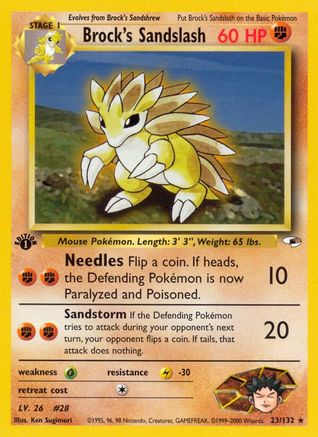 Brock's Sandslash (23/132) [Gym Heroes 1st Edition]-1