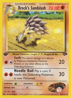 Brock's Sandslash (36/132) [Gym Challenge 1st Edition]-1