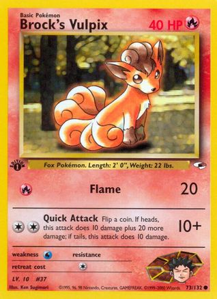 Brock's Vulpix (73/132) [Gym Heroes Unlimited]-1