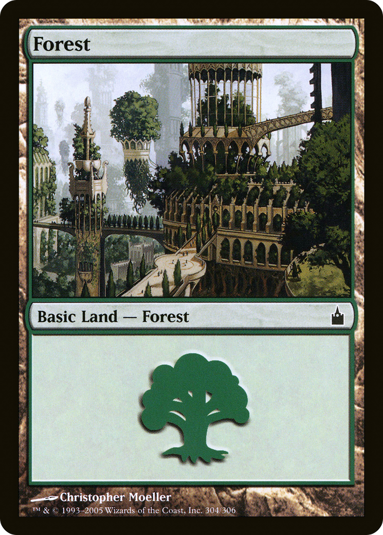 Forest (304) [Ravnica: City of Guilds]-1