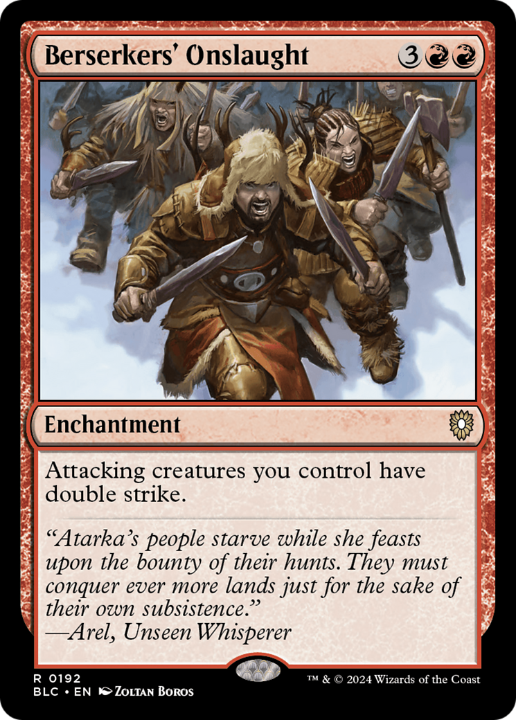 Berserkers' Onslaught [Bloomburrow Commander]-1