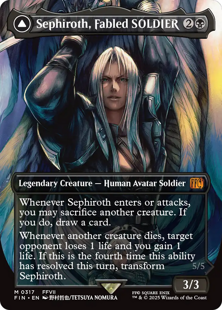 Sephiroth, Fabled SOLDIER // Sephiroth, One-Winged Angel (Borderless) (0317) [FINAL FANTASY]-3