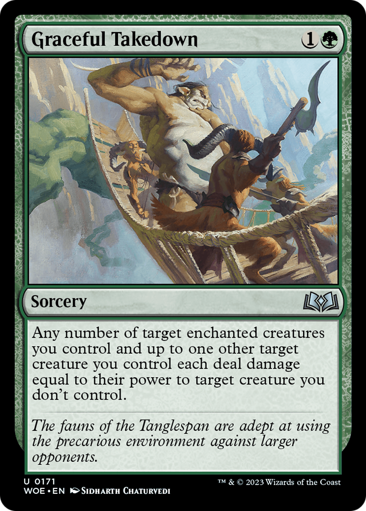 Graceful Takedown [Wilds of Eldraine]-1
