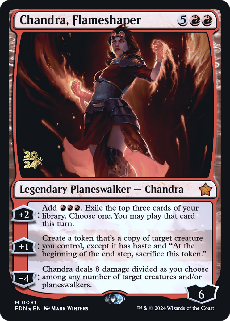 Chandra, Flameshaper [Foundations Prerelease Promos]-1