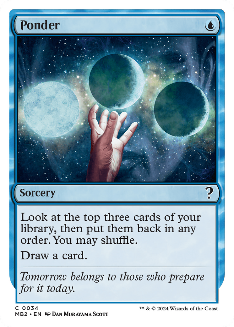 Ponder (White Border) [Mystery Booster 2]-1