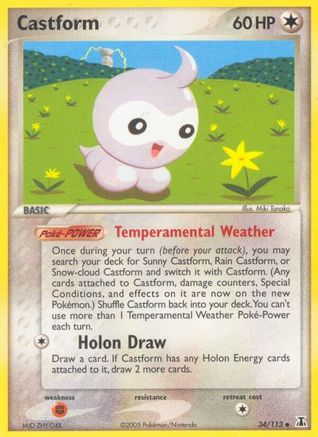 Castform (34/113) (Stamped) [EX: Delta Species]-1