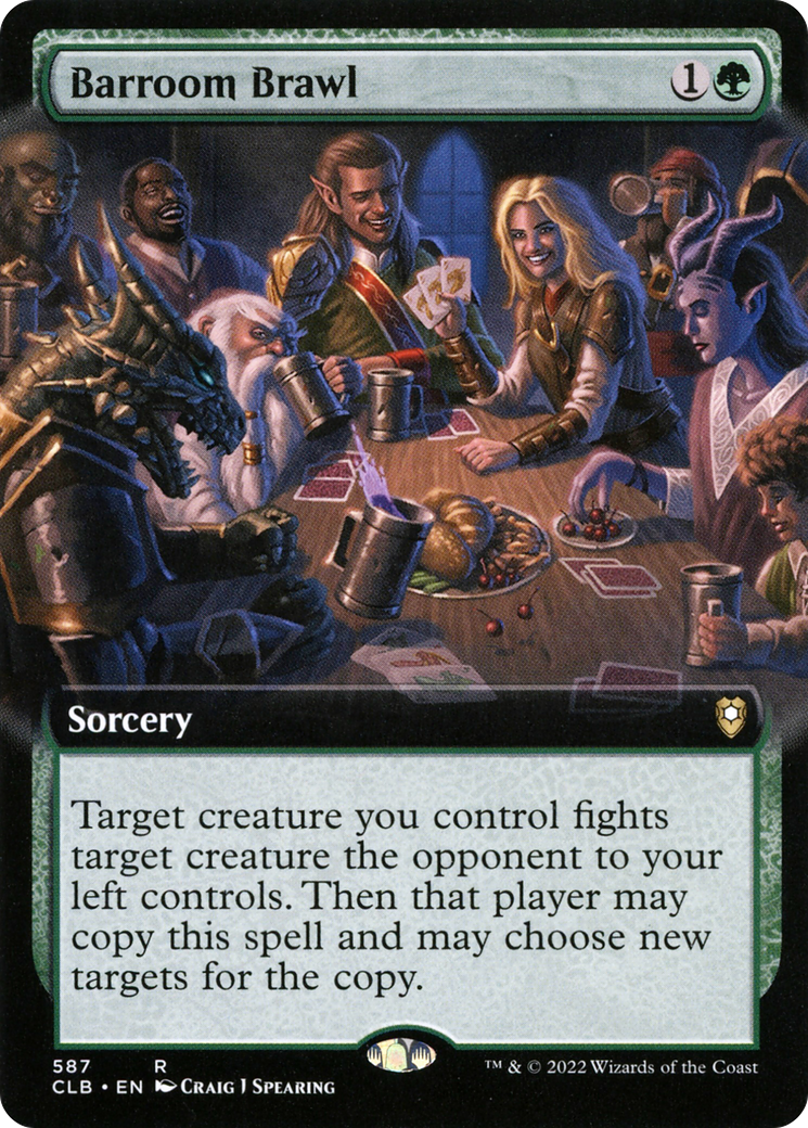 Barroom Brawl (Extended Art) [Commander Legends: Battle for Baldur's Gate]-1
