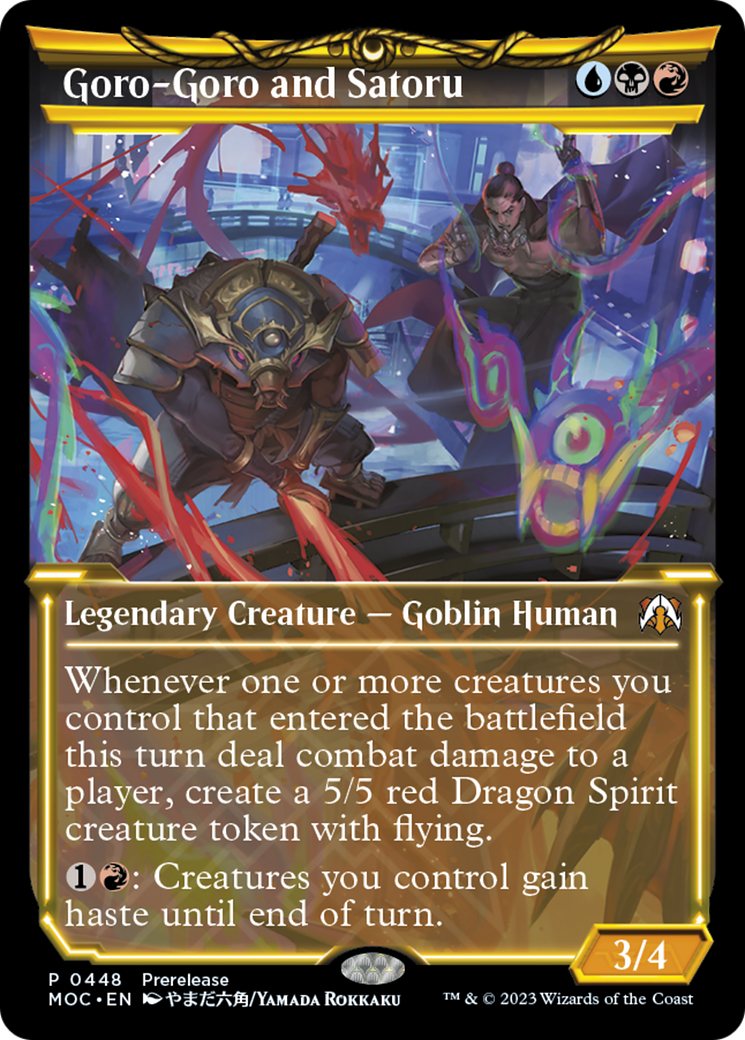 Goro-Goro and Satoru (Showcase Planar Booster Fun) [March of the Machine Commander Prerelease Promos]-1