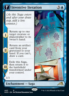 Inventive Iteration // Living Breakthrough (Extended Art) [Kamigawa: Neon Dynasty]-1