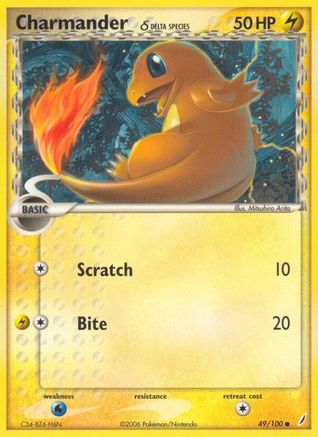 Charmander (49/100) (Delta Species) (Stamped) [EX: Crystal Guardians]-1