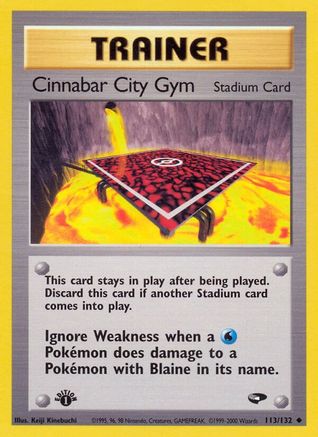 Cinnabar City Gym (113/132) [Gym Challenge 1st Edition]-1