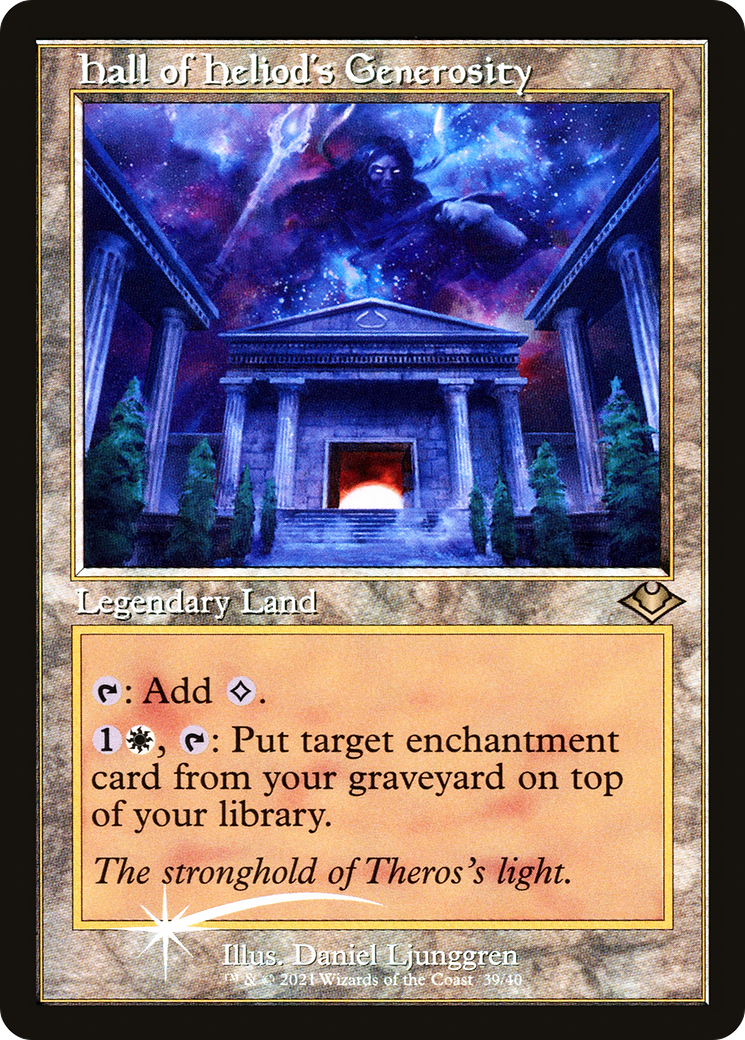 Hall of Heliod's Generosity (Retro Frame) (MH1-039) - Modern Horizons 1 Timeshifts Etched Foil-1