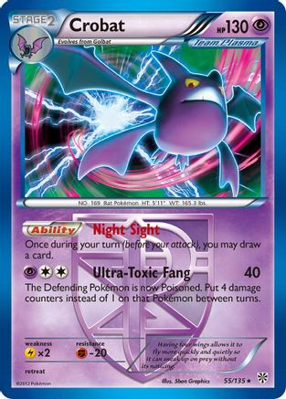 Crobat (55/135) [Black & White: Plasma Storm]-1