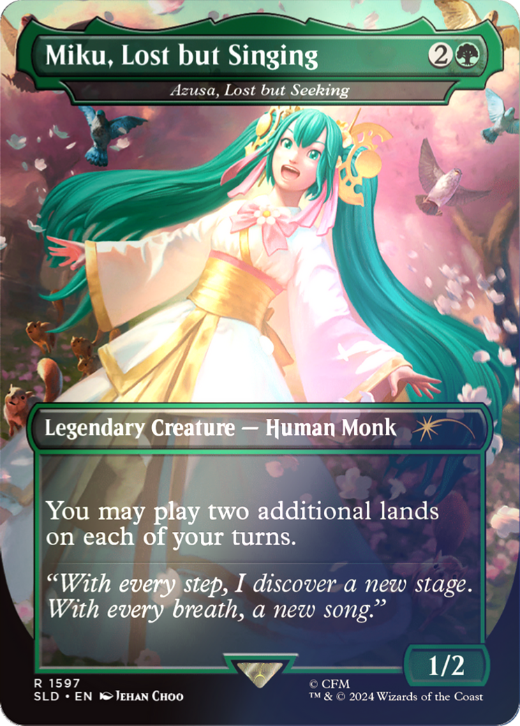 Miku, Lost but Singing - Azusa, Lost but Seeking (Japanese - Rainbow Foil) [Secret Lair Drop Series]-1