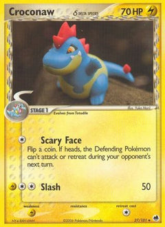 Croconaw (27/101) (Delta Species) (Stamped) [EX: Dragon Frontiers]-1