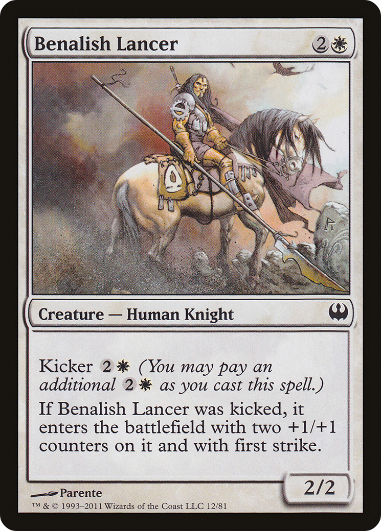 Benalish Lancer [Duel Decks: Knights vs. Dragons]-1