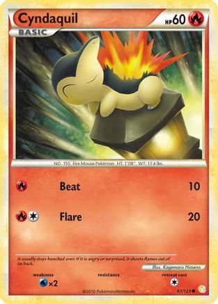 Cyndaquil (61/123) [HeartGold & SoulSilver: Base Set]-1