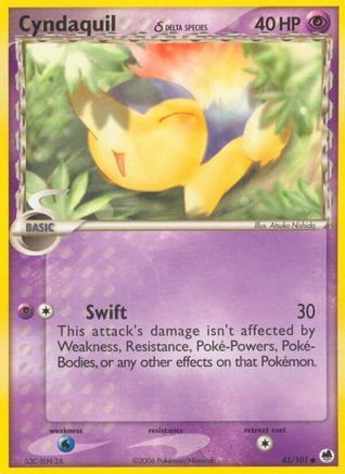 Cyndaquil (45/101) (Delta Species) [EX: Dragon Frontiers]-1