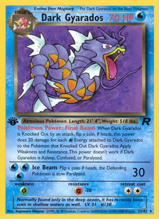 Dark Gyarados (25/82) [Team Rocket 1st Edition]-1