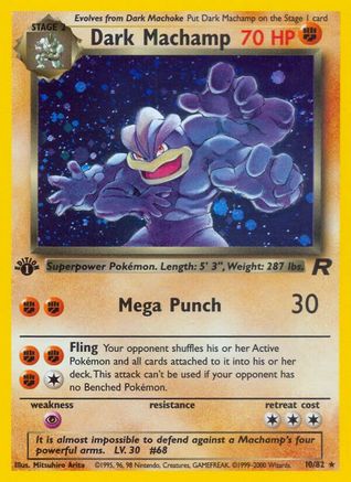 Dark Machamp (10) 010  - Unlimited Holofoil Team Rocket - Holo Rare-1