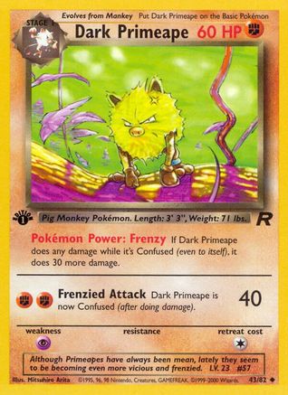 Dark Primeape (43/82) [Team Rocket 1st Edition]-1