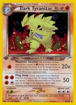 Dark Tyranitar  - Unlimited Holofoil Neo Destiny - Holo Rare