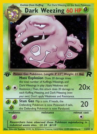 Dark Weezing (14) 014  - Unlimited Holofoil Team Rocket - Holo Rare-1