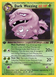 Dark Weezing (31/82) [Team Rocket 1st Edition]-1
