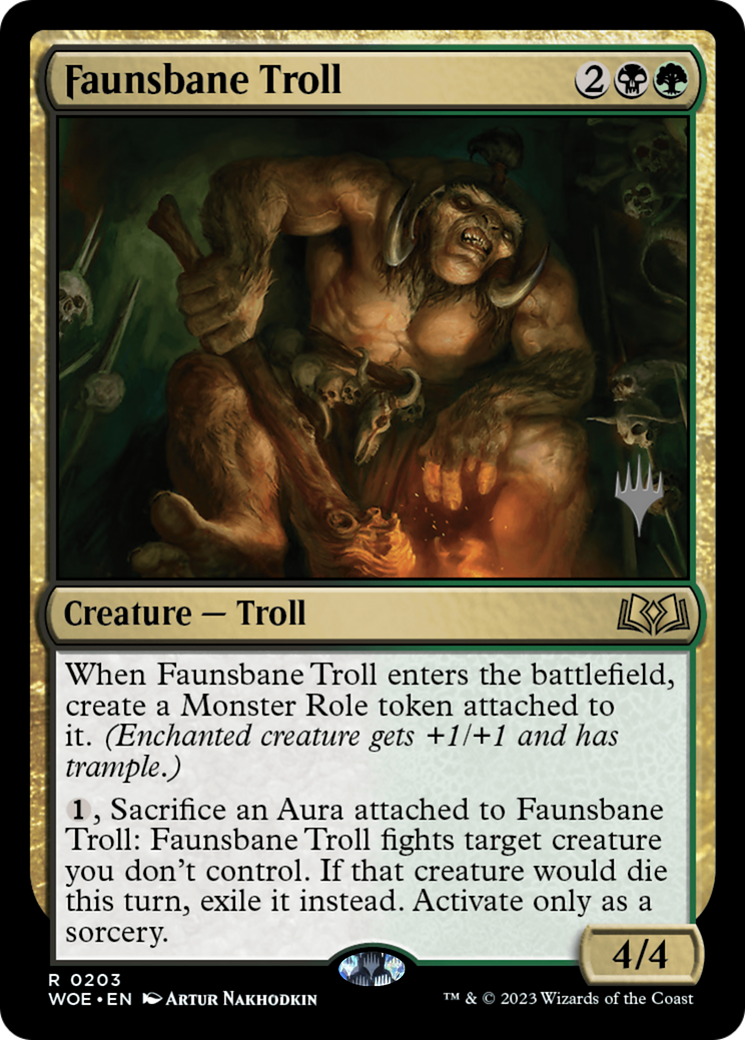 Faunsbane Troll (Promo Pack) [Wilds of Eldraine Promos]-1