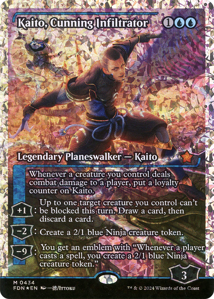 Kaito, Cunning Infiltrator (Showcase) (Frature Foil) [Foundations]-1