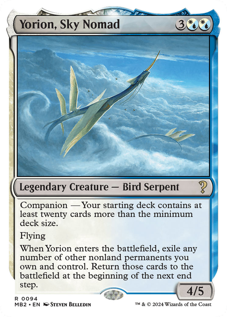 Yorion, Sky Nomad (White Border) [Mystery Booster 2]-1