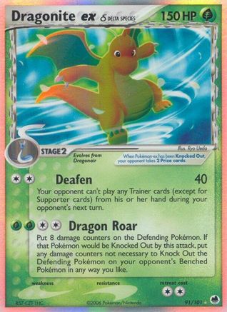 Dragonite ex (91/101) (Delta Species) [EX: Dragon Frontiers]-1
