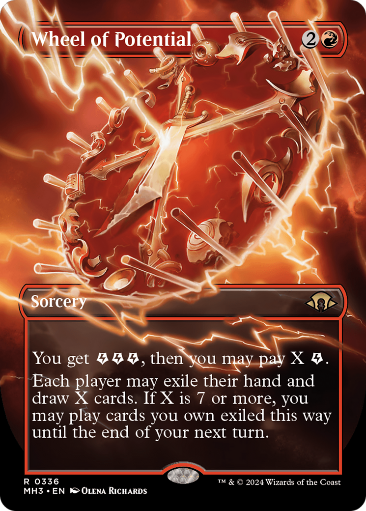 Wheel of Potential (Borderless) (MH3-336) - Modern Horizons 3 (Borderless) Foil-1