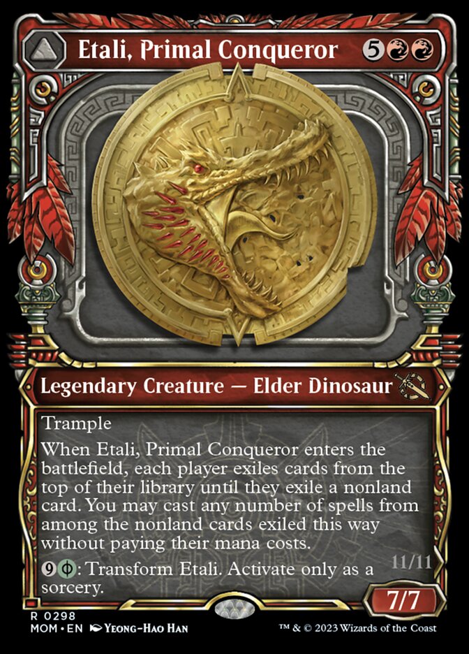 Etali, Primal Conqueror // Etali, Primal Sickness (Showcase Planar Booster Fun) [March of the Machine]-1