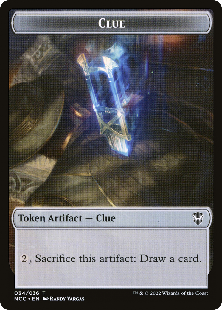 Clue (TNCC-034) - New Capenna Commander Tokens-1